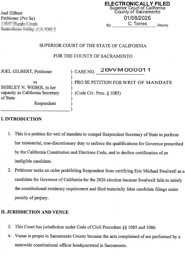Legal Dispute Over Residency Requirements Could Disqualify California Governor Candidate