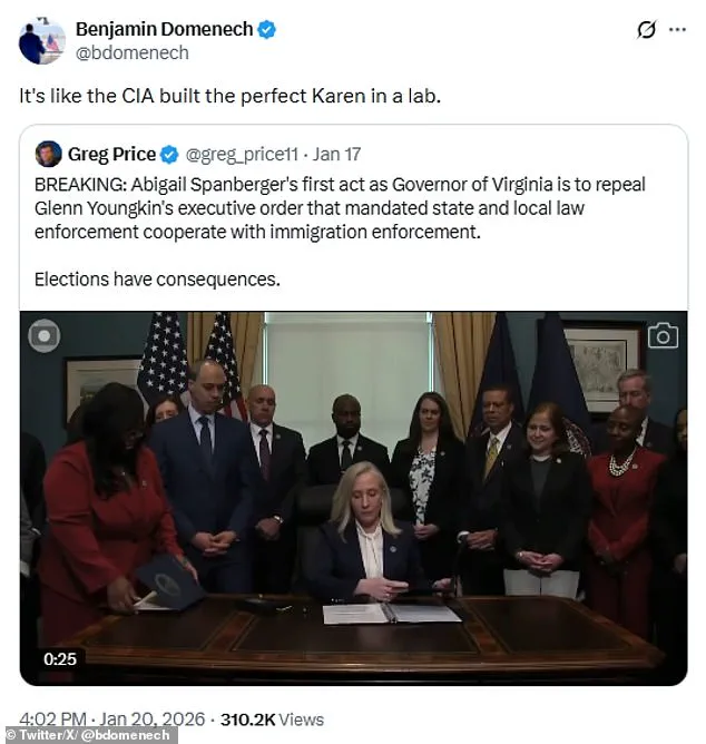 Controversial Policies Spark Firestorm as New Virginia Governor Abigail Spanberger Faces Backlash Over Broken Campaign Promises