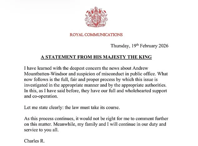 Royal Family Unites Behind King Charles Over Duke of York's Arrest