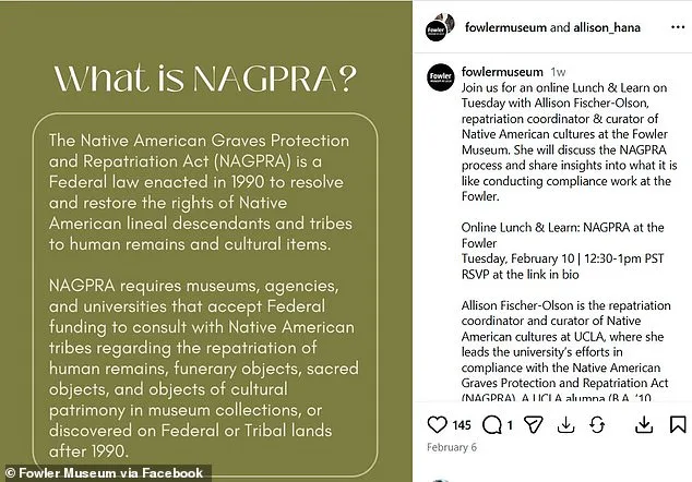 University Curator Sparks Controversy by Claiming Staff Speak to Native American Artifacts to Comply with NAGPRA